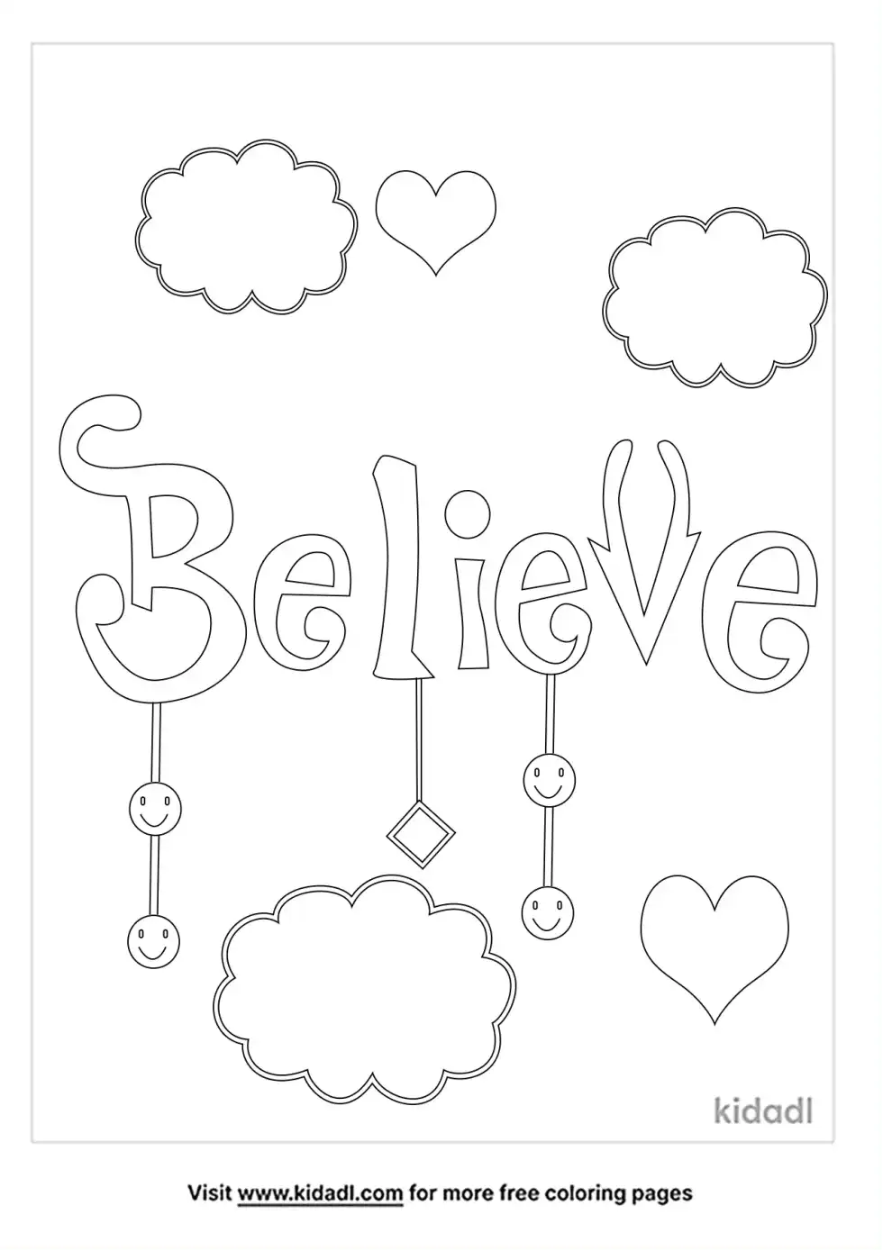 Believe Coloring Page