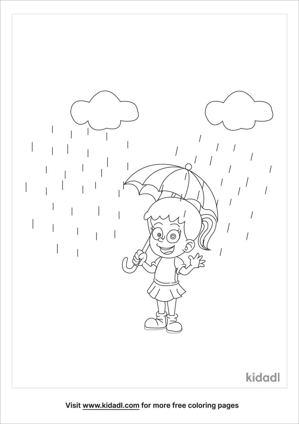 Rain Rain Go Away Coloring Page