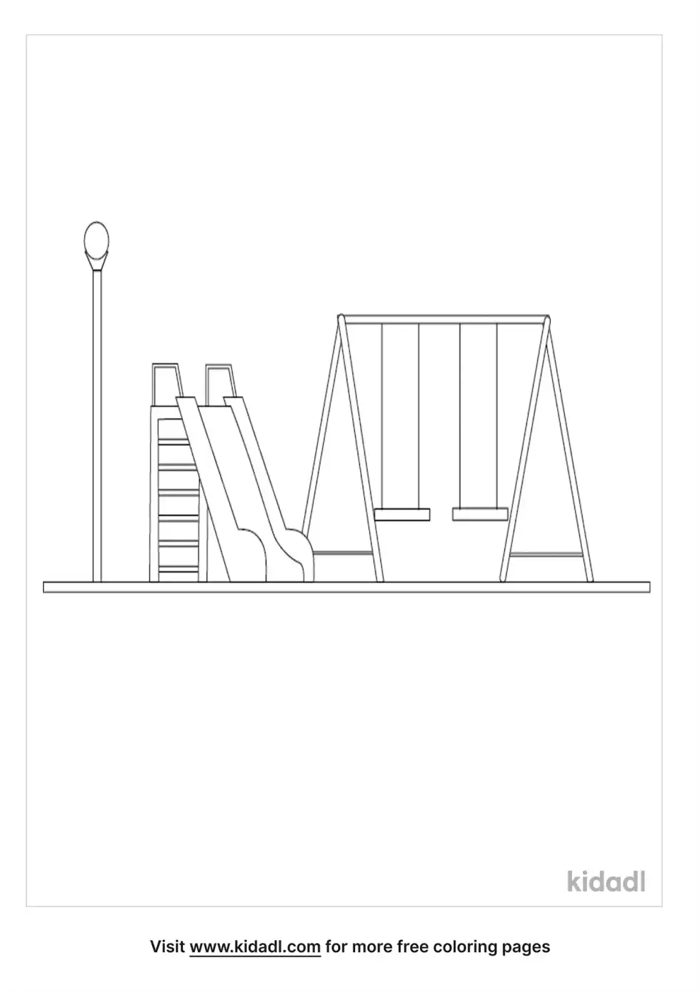 Playground Coloring Page