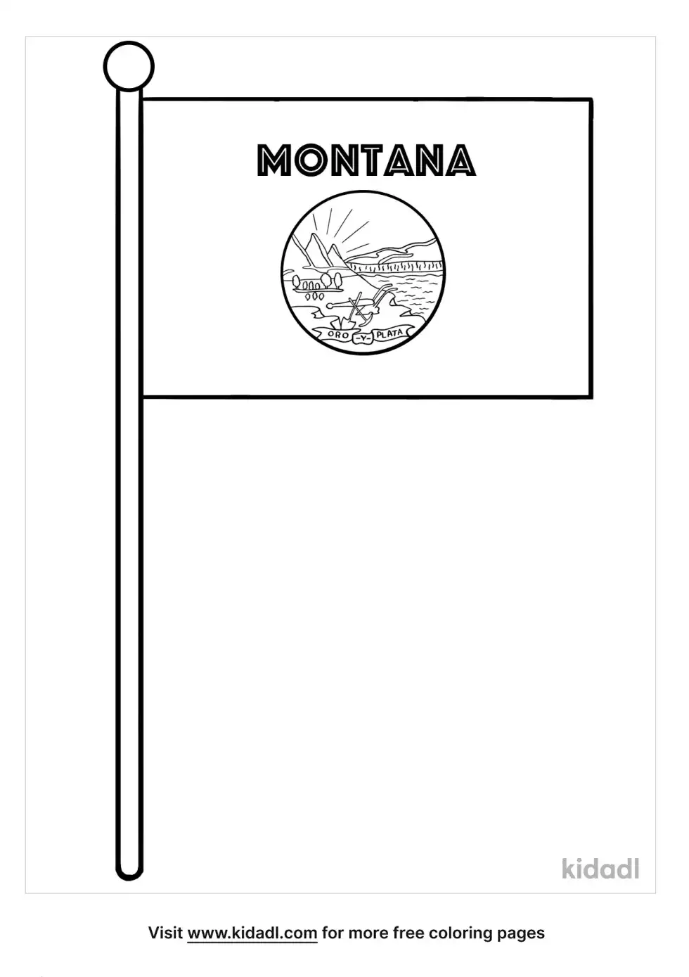 Montana Flag Coloring Page