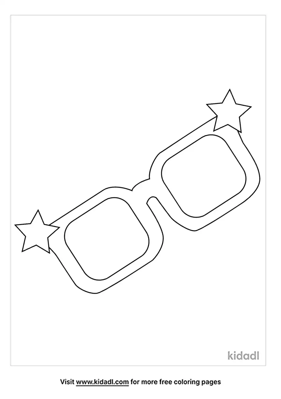 Sunglasses Coloring Page