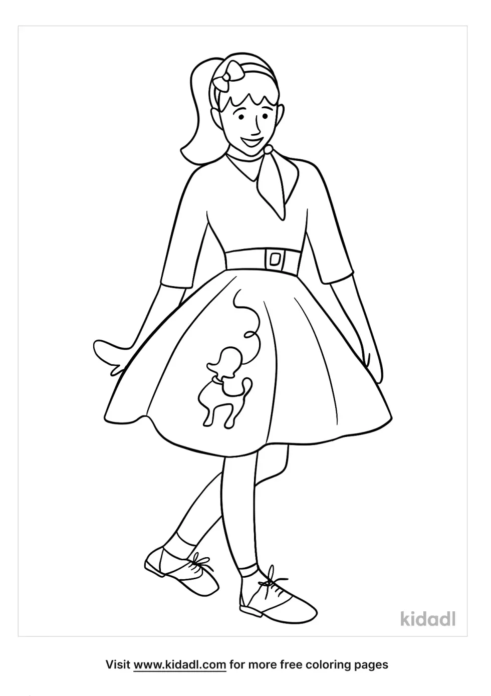 Sock Hop Coloring Page