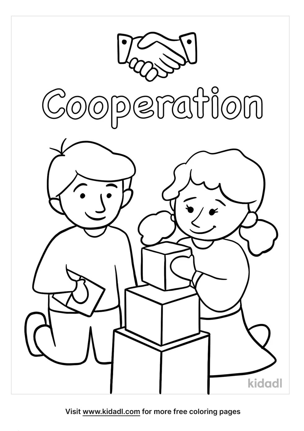 Cooperation Coloring Page