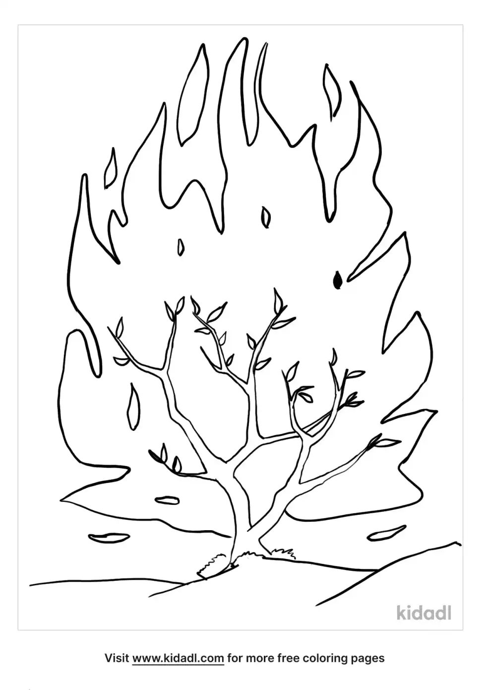 Burning Bush Coloring Page