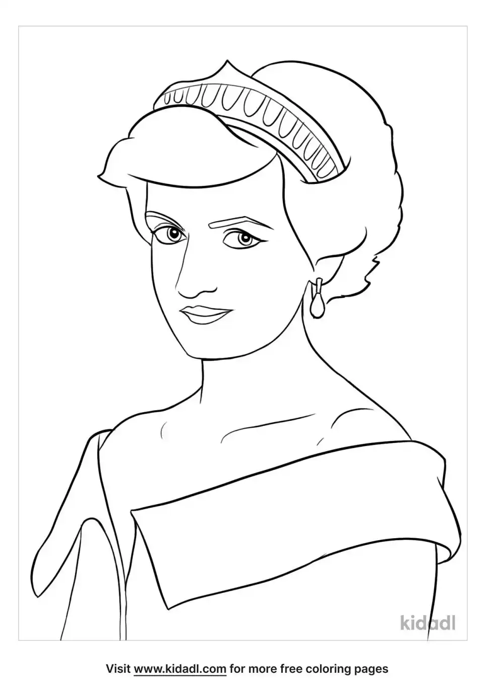 Princess Diana Coloring Page