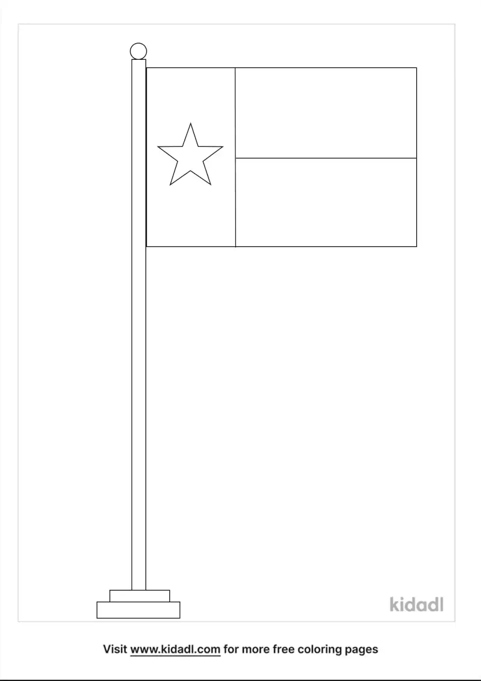 State Of Texas Coloring Page