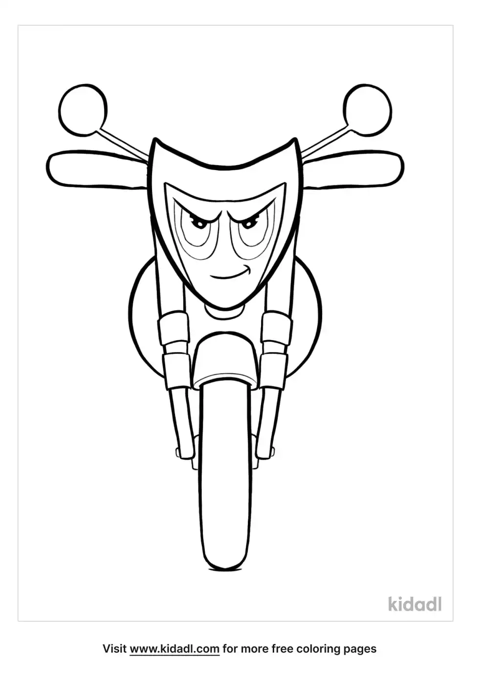 Motorcycle Coloring Page
