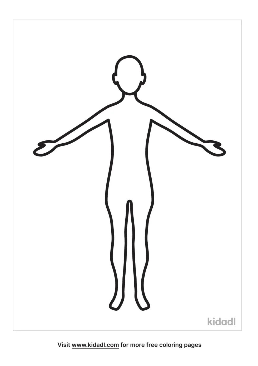 Human Body Coloring Page