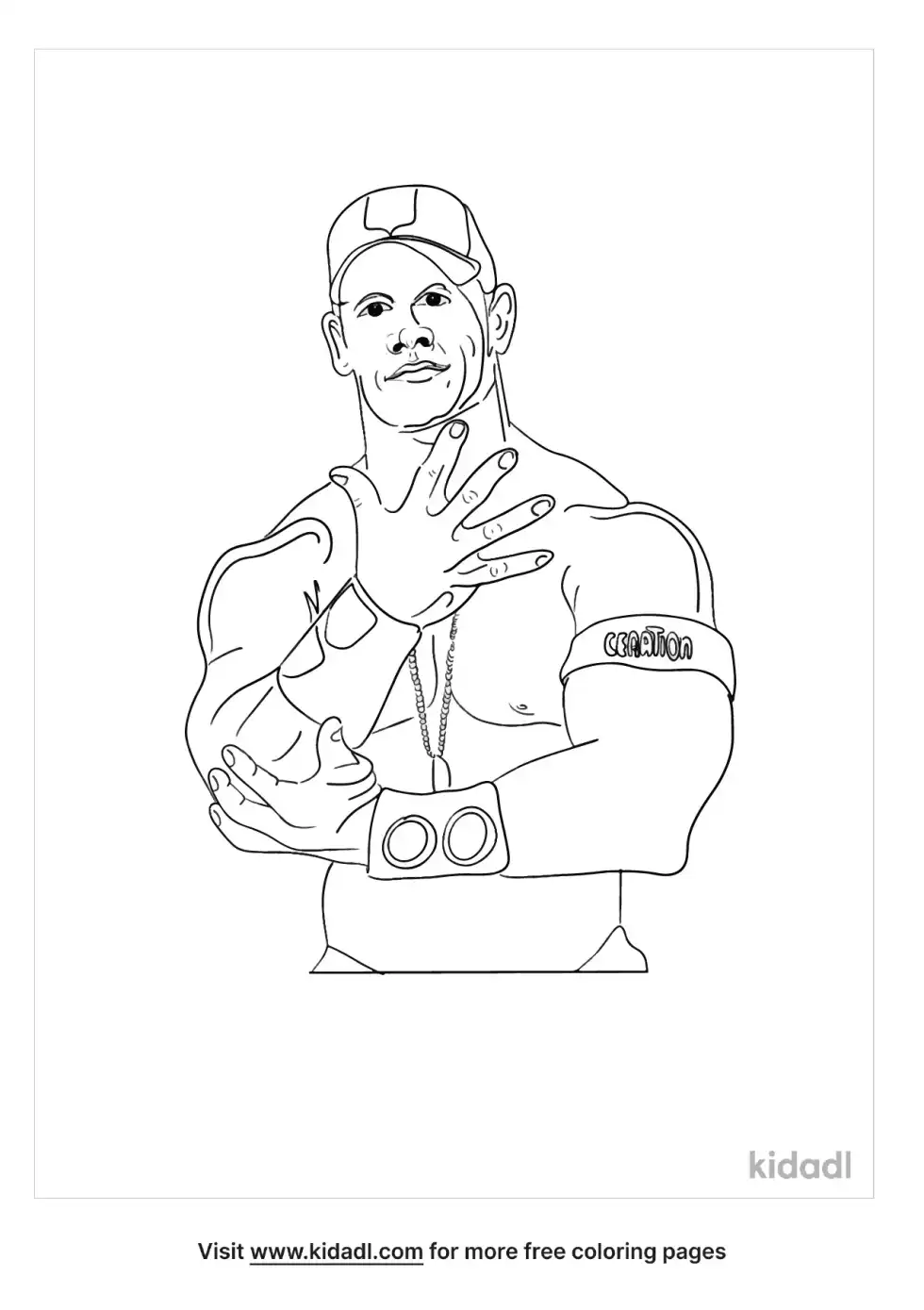 John Cena Coloring Page