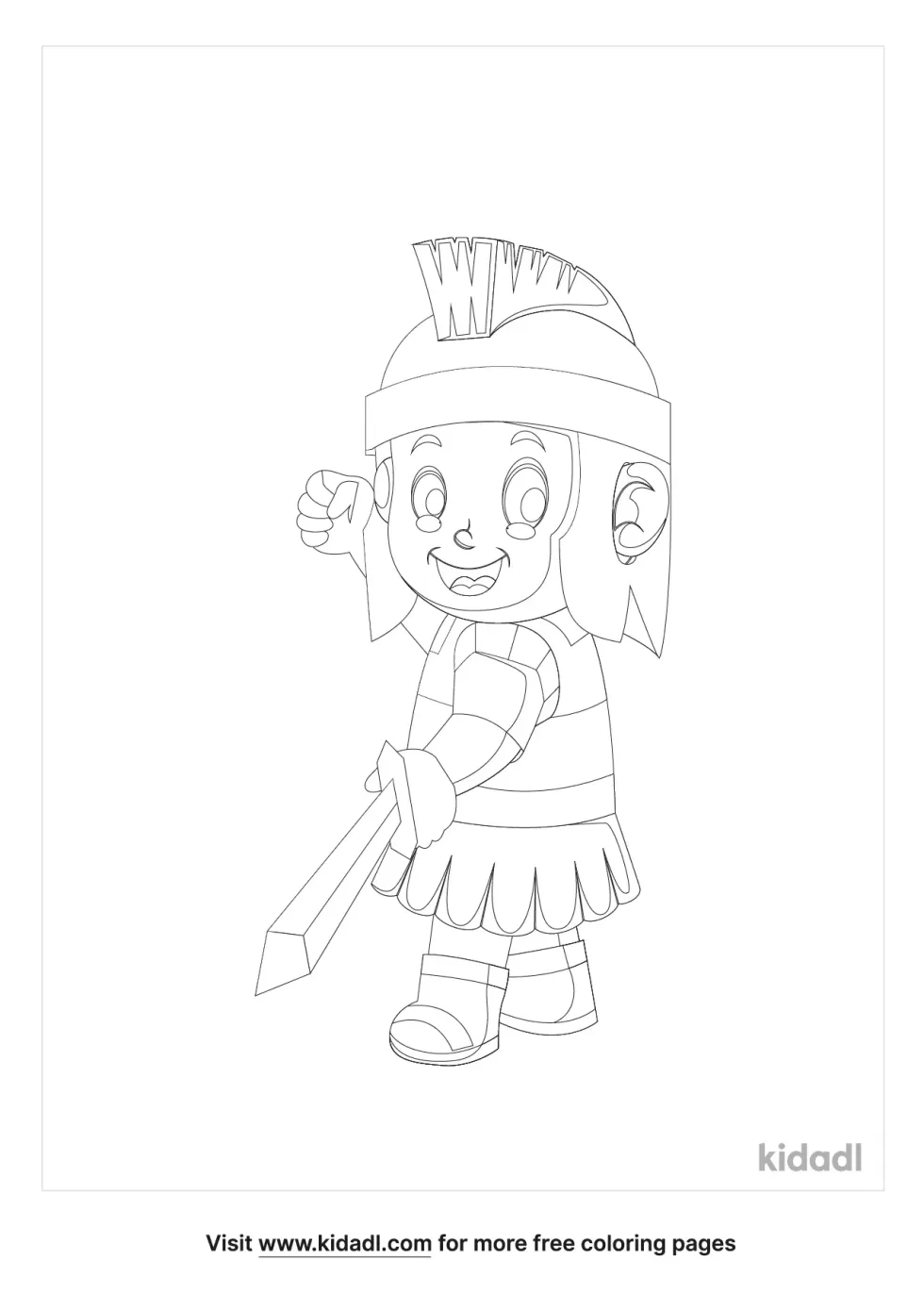 Ancient Rome Cartoon Coloring Page