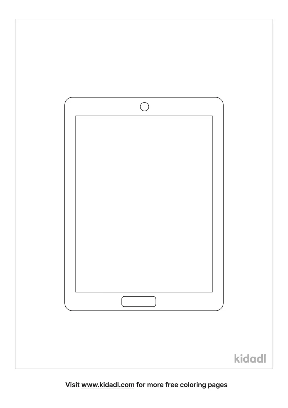 Tablet Coloring Page