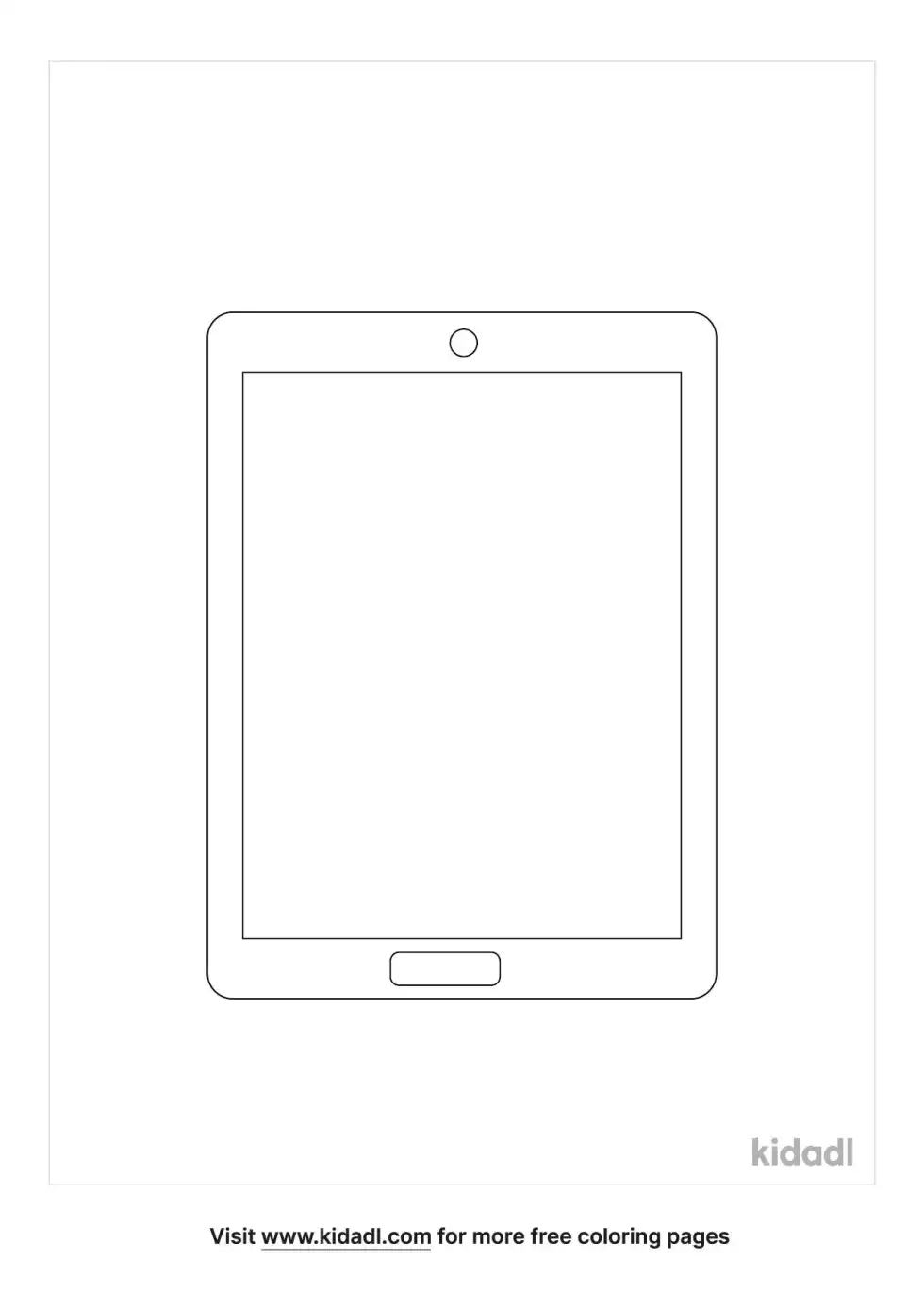 Tablet Coloring Page