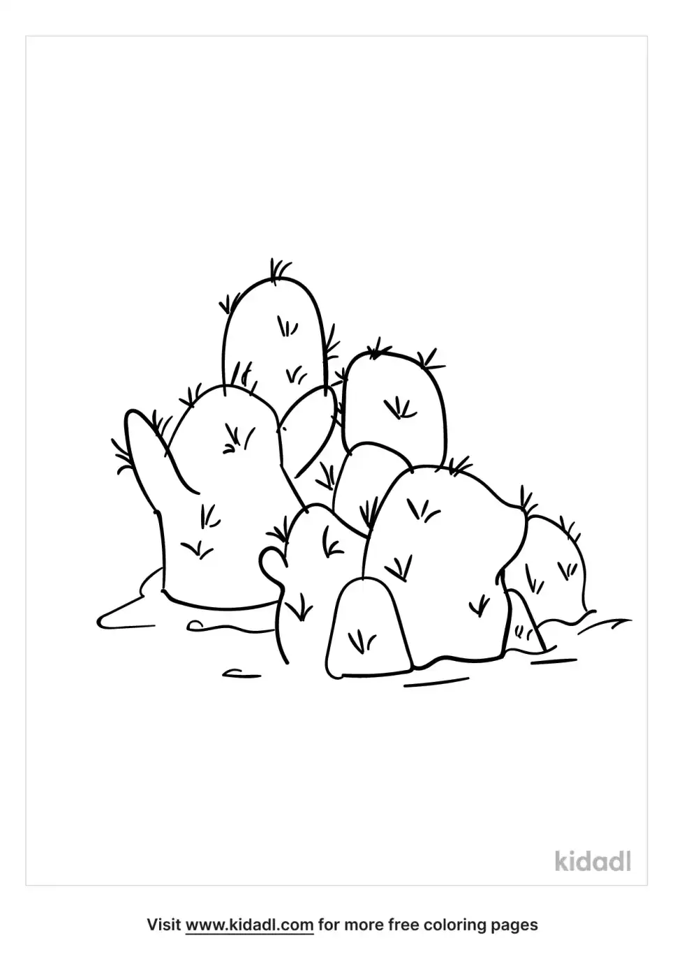 Cottontop Cactus Coloring Page
