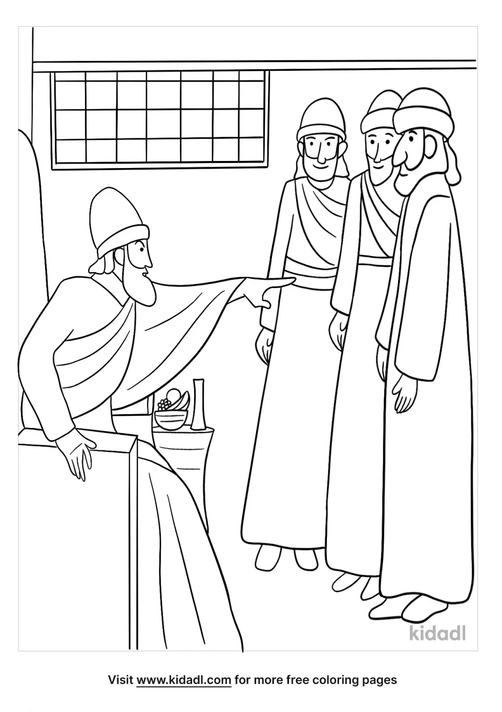 Herod Talking To The Wise Men Coloring Page