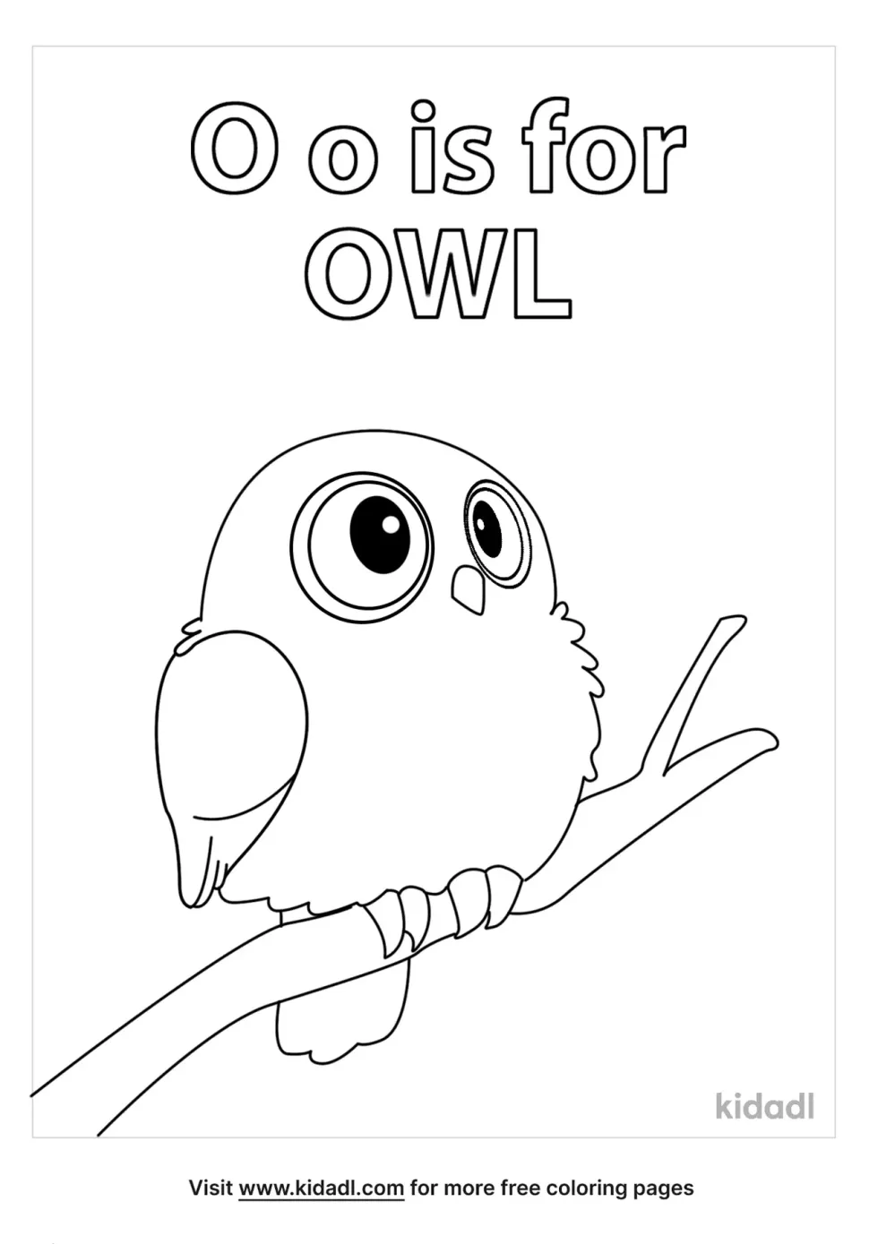 O Is For Owl Coloring Page