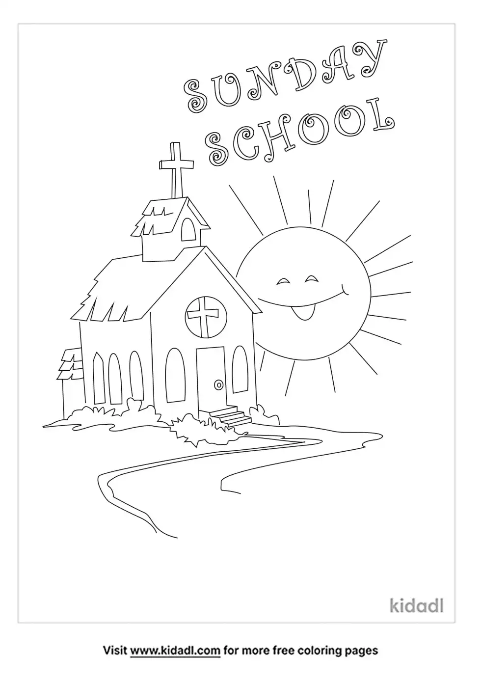 Sunday School Coloring Page