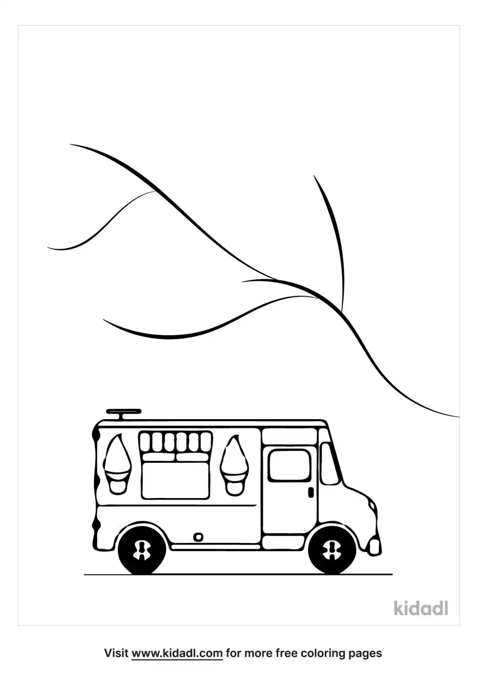 Ice Cream Truck Coloring Page