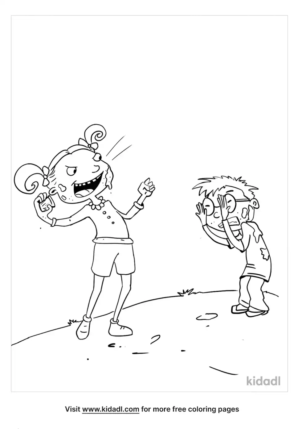 Food Fight Coloring Page
