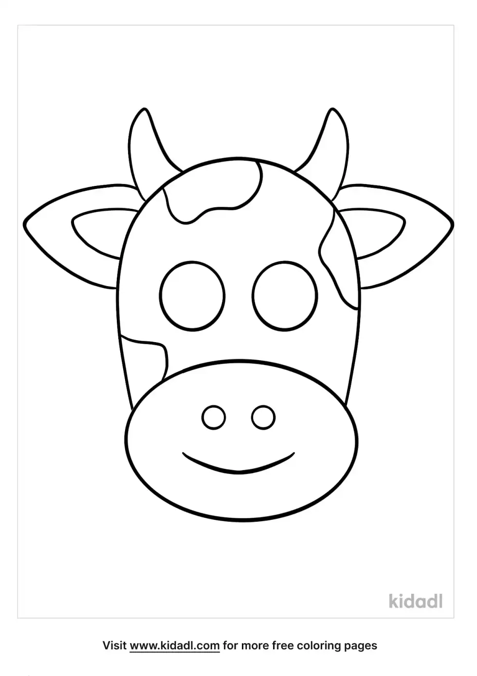 Cow Mask Coloring Page