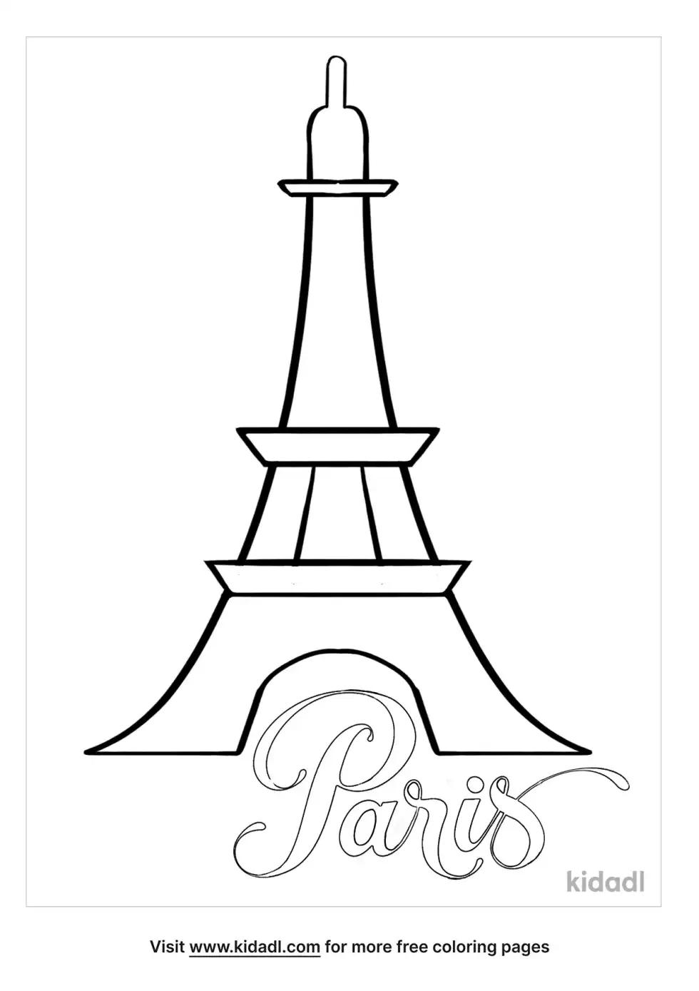 Paris Coloring Page