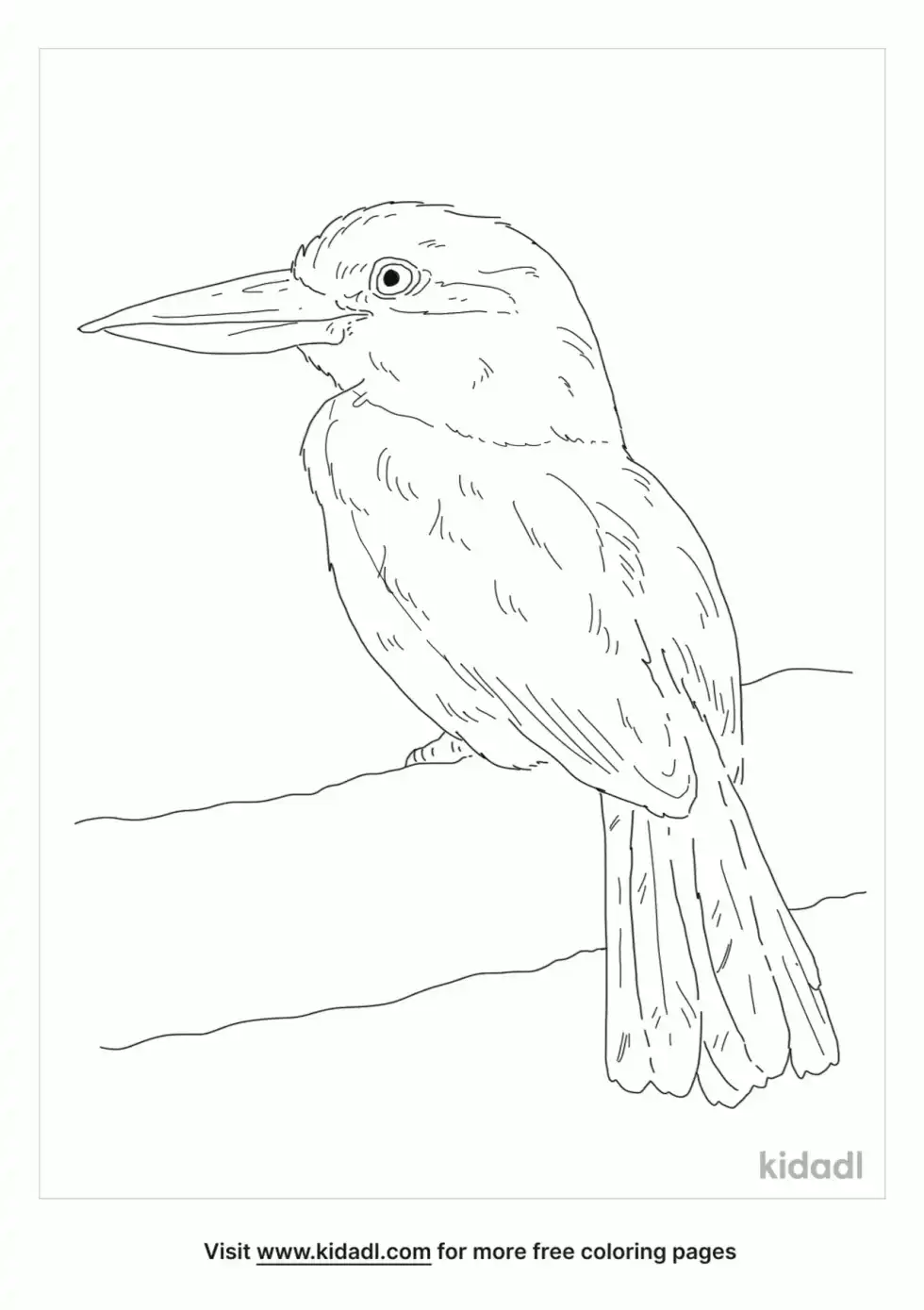 Guam Kingfisher Coloring Page