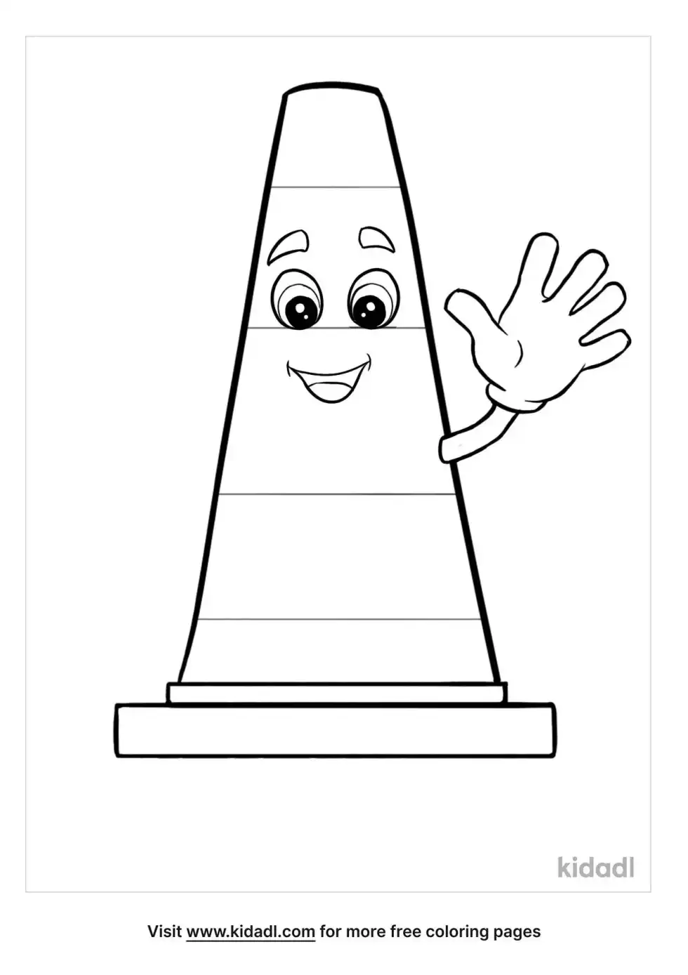 Cone Coloring Page