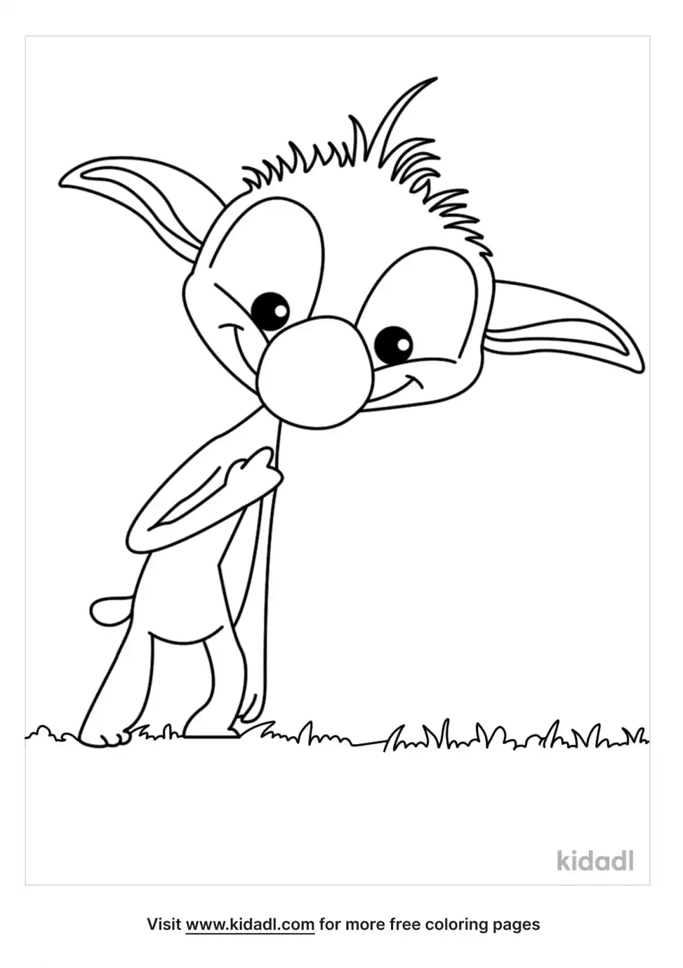 Cute Mythical Creature Coloring Page