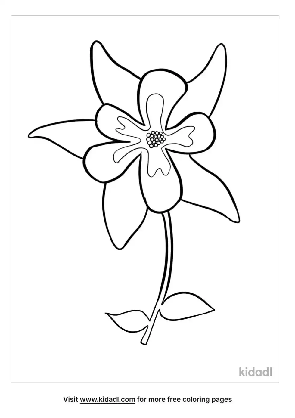 Columbine Flower Coloring Page