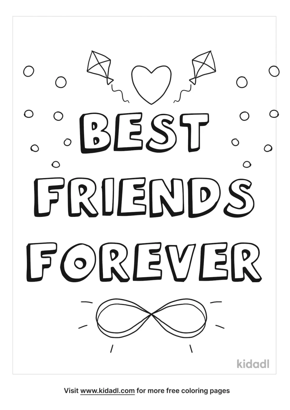Best Friends Forever Coloring Page