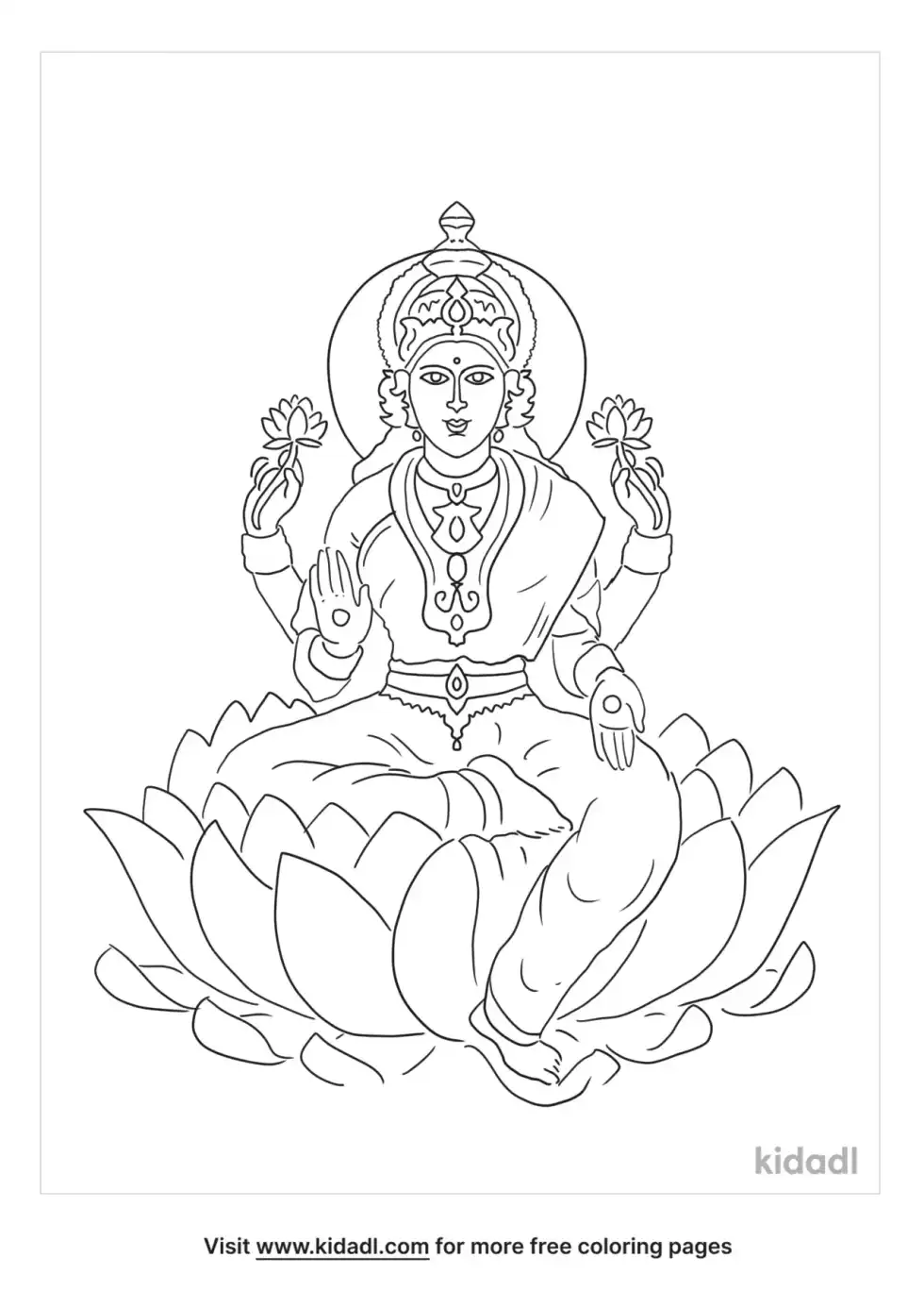 Gayatri Mata Coloring Page