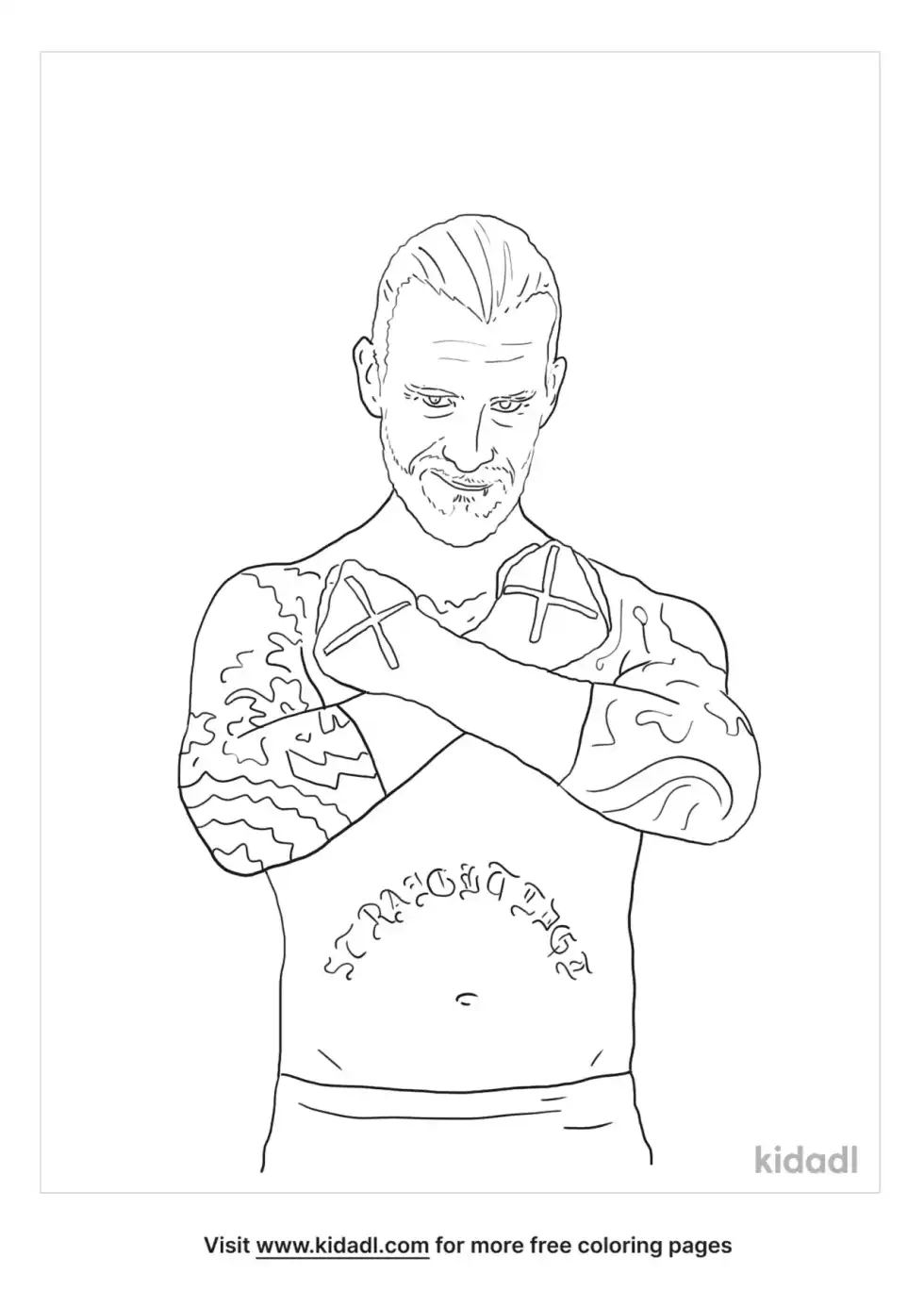Cm Punk Coloring Page
