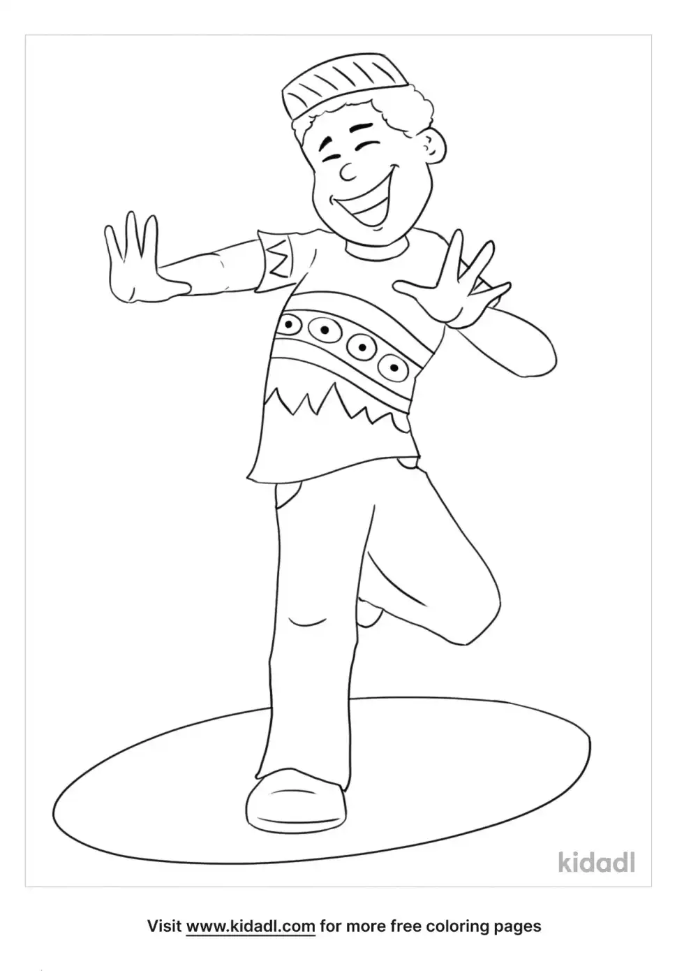 African Dance Coloring Page