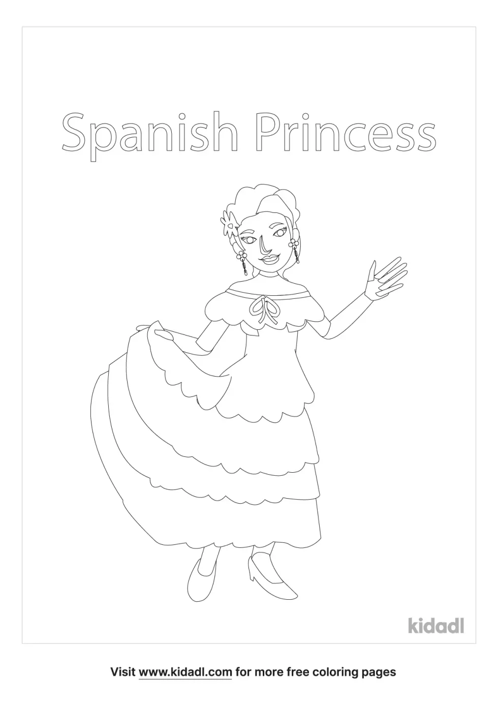 Spanish Princess Coloring Page