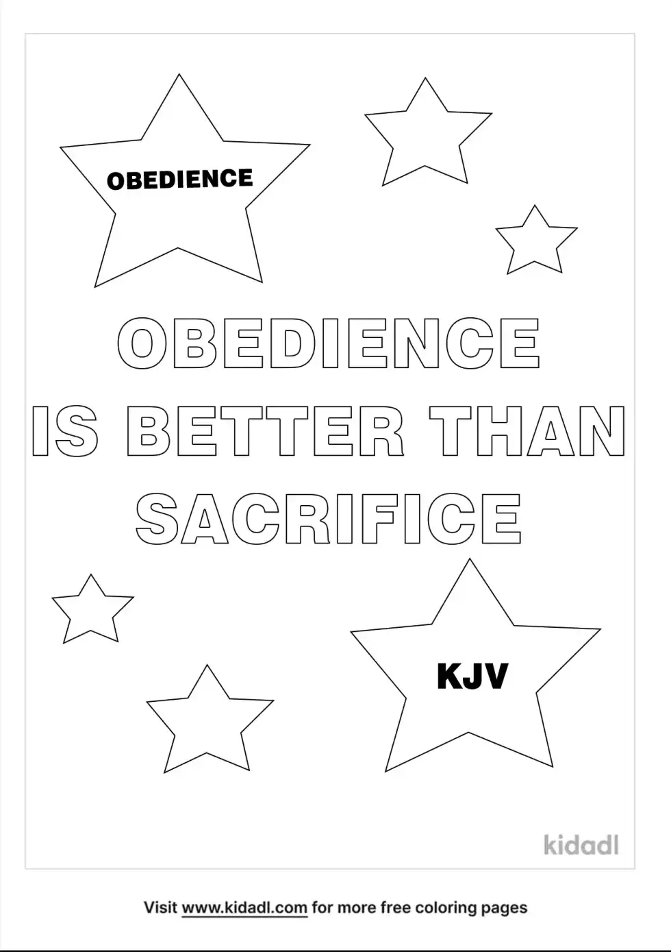 Obedience KJV Coloring Page