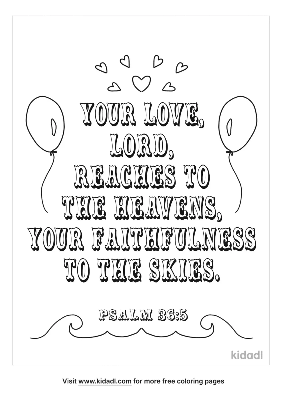 Psalm 36:5 Coloring Page