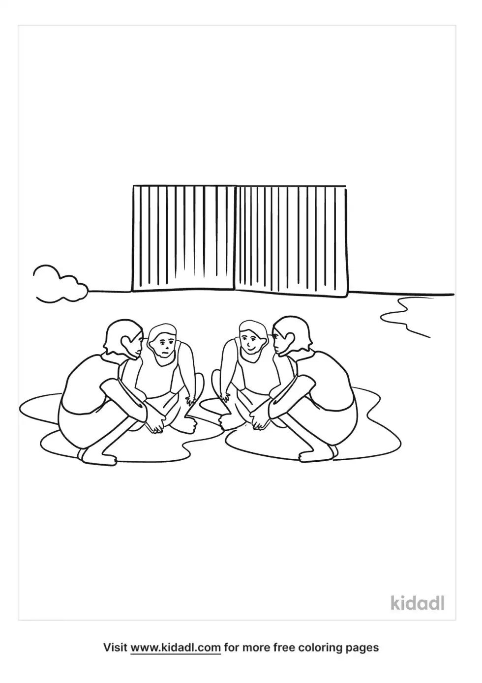 Lepers At City Gate Coloring Page