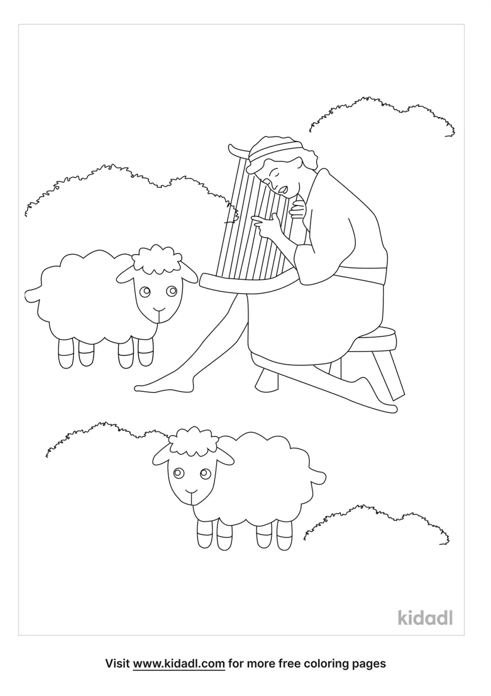 David Strengthened Himself In The Lord Coloring Page