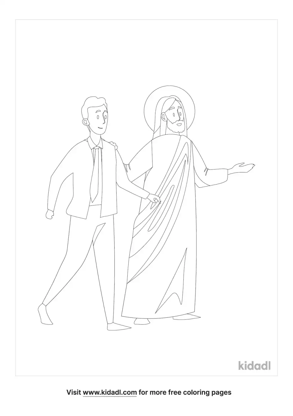God's Helper Coloring Page