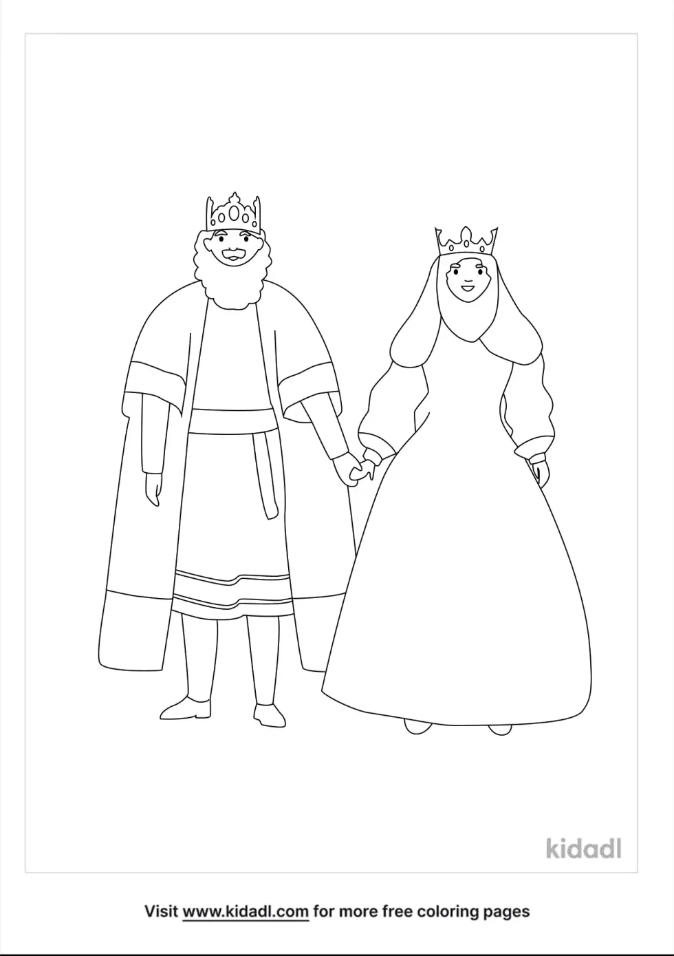 Medieval Royal Coloring Page