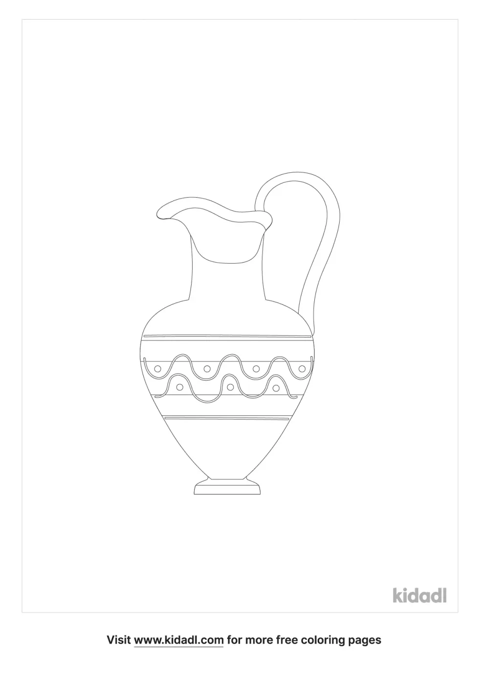 Old Pitcher Coloring Page