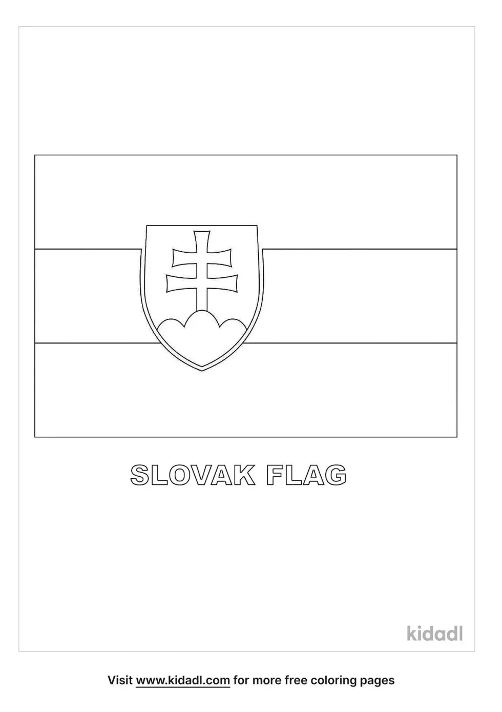 Slovak Flag Coloring Page