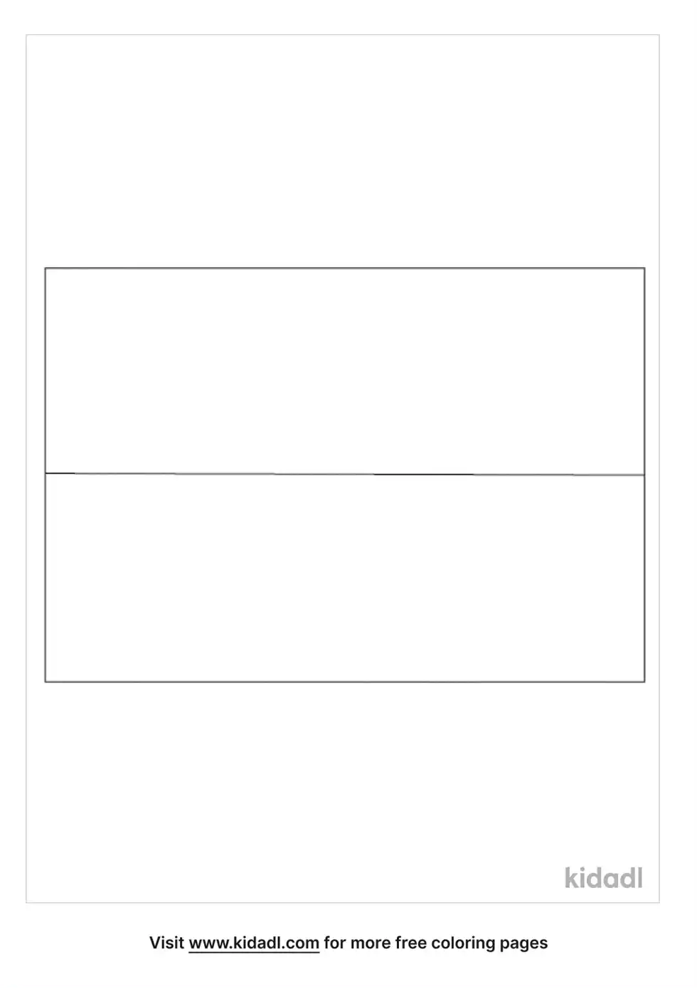 Poland Flag Coloring Page