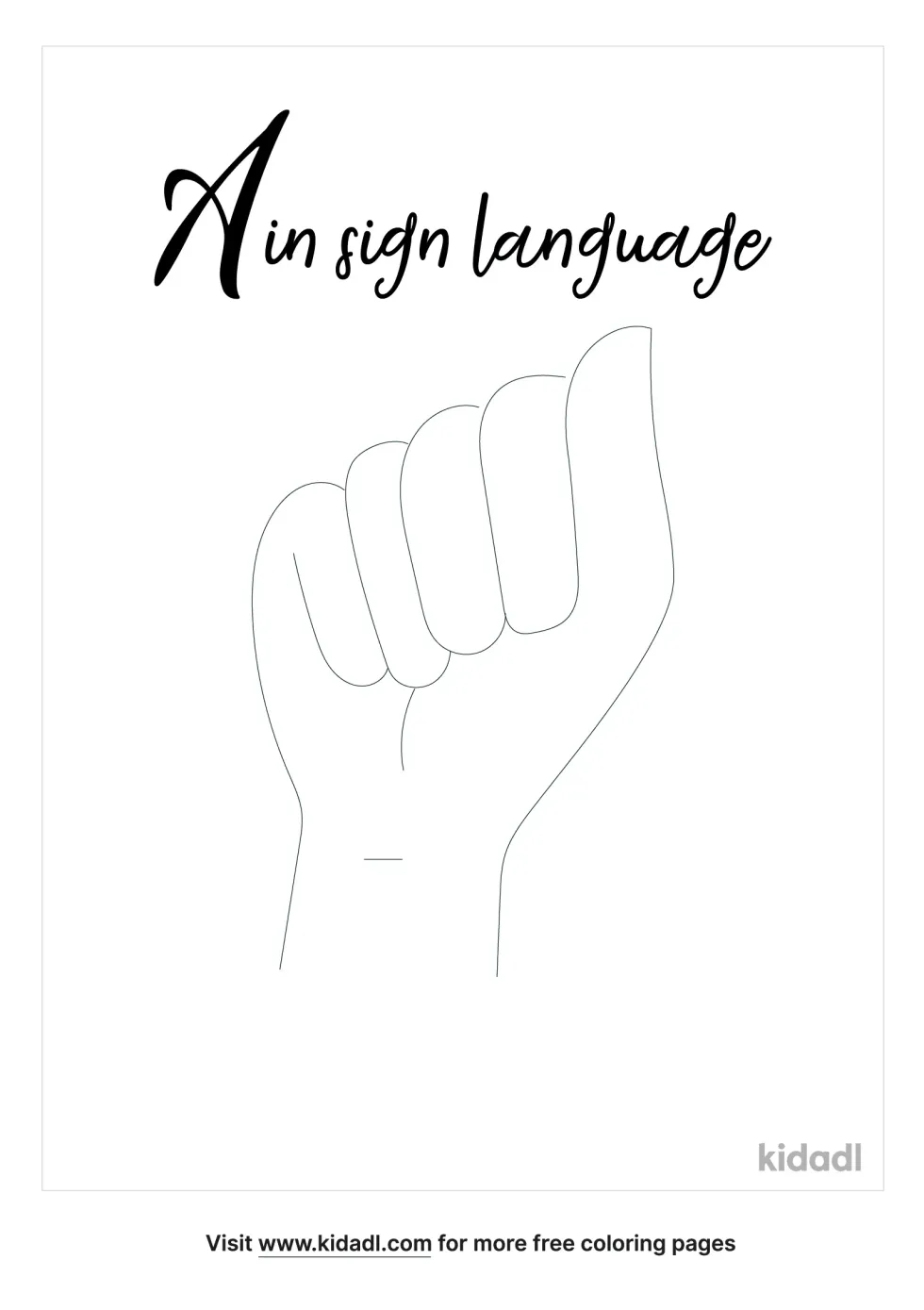 A In Sign Language