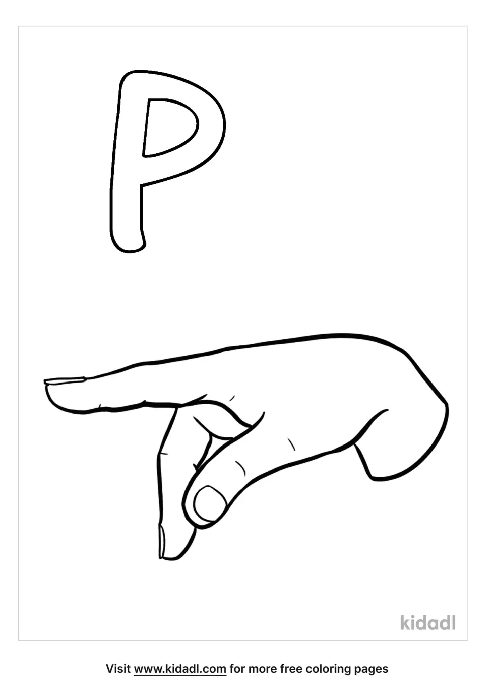 10 In Sign Language Coloring Page