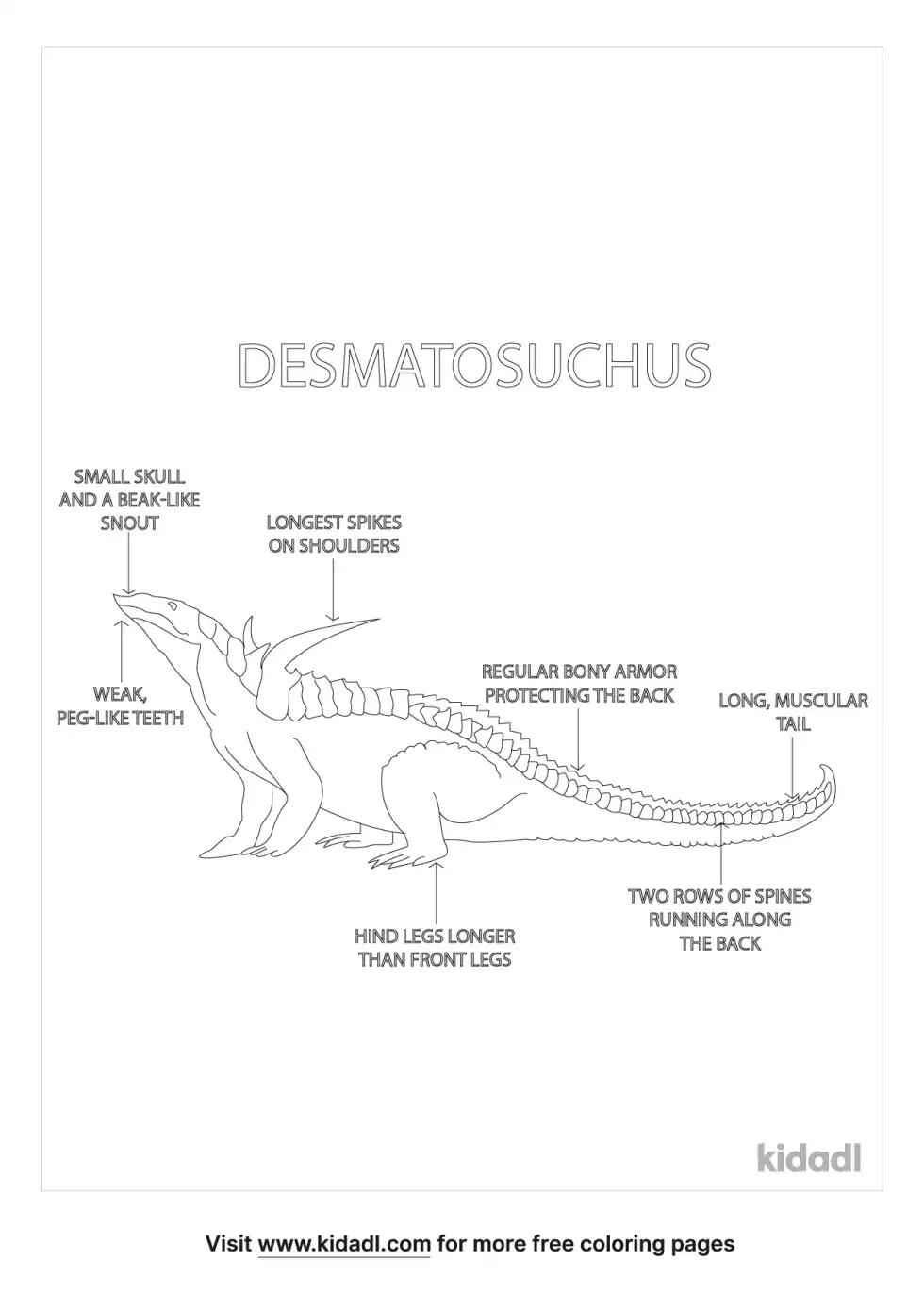 Desmatosuchus Coloring Page