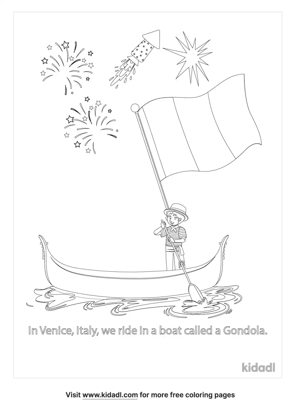 Italian Festival Coloring Page