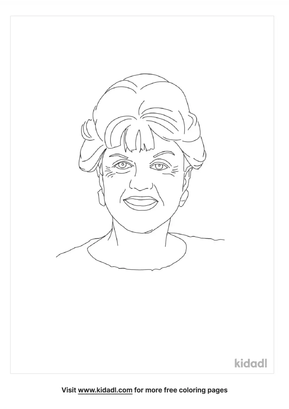Angela Lansbury Coloring Page