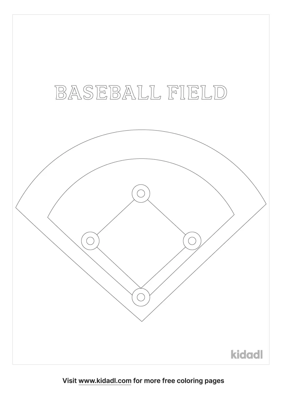 Full Page Baseball Field Coloring Page