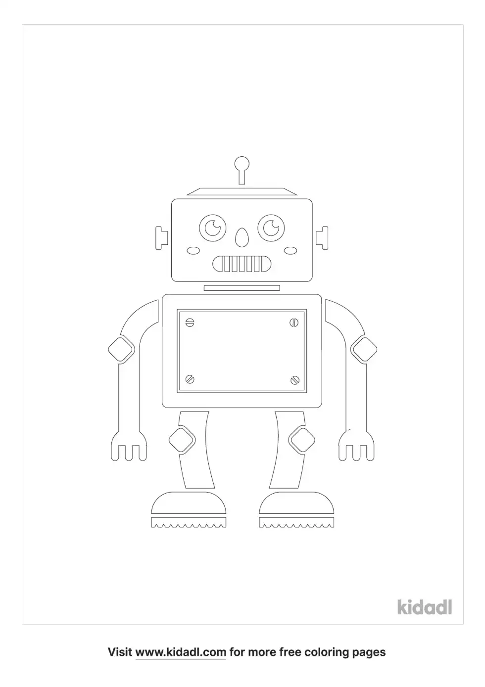 Tv Robot Coloring Page