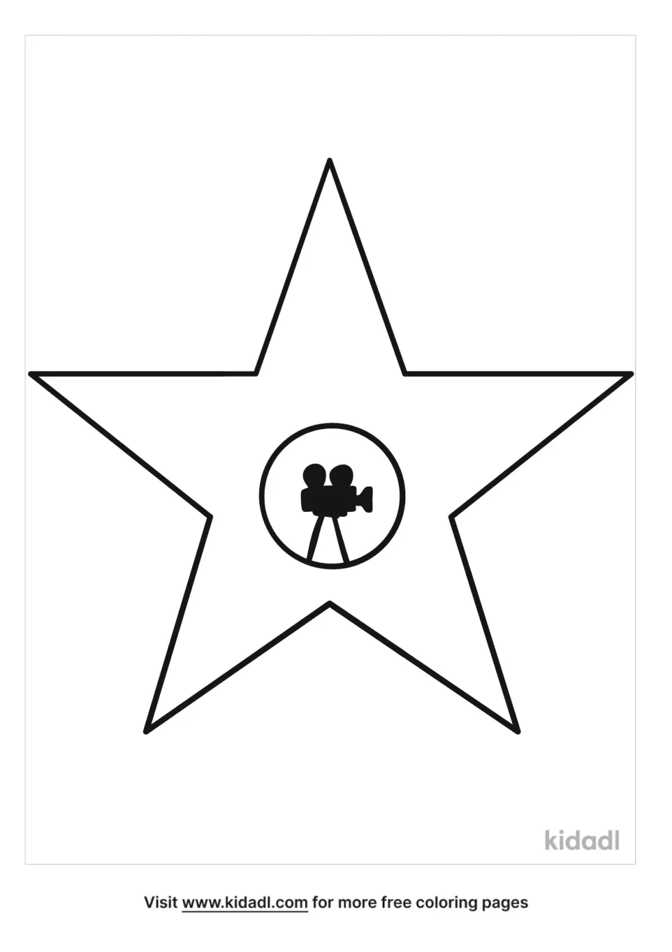 Hollywood Star Coloring Page